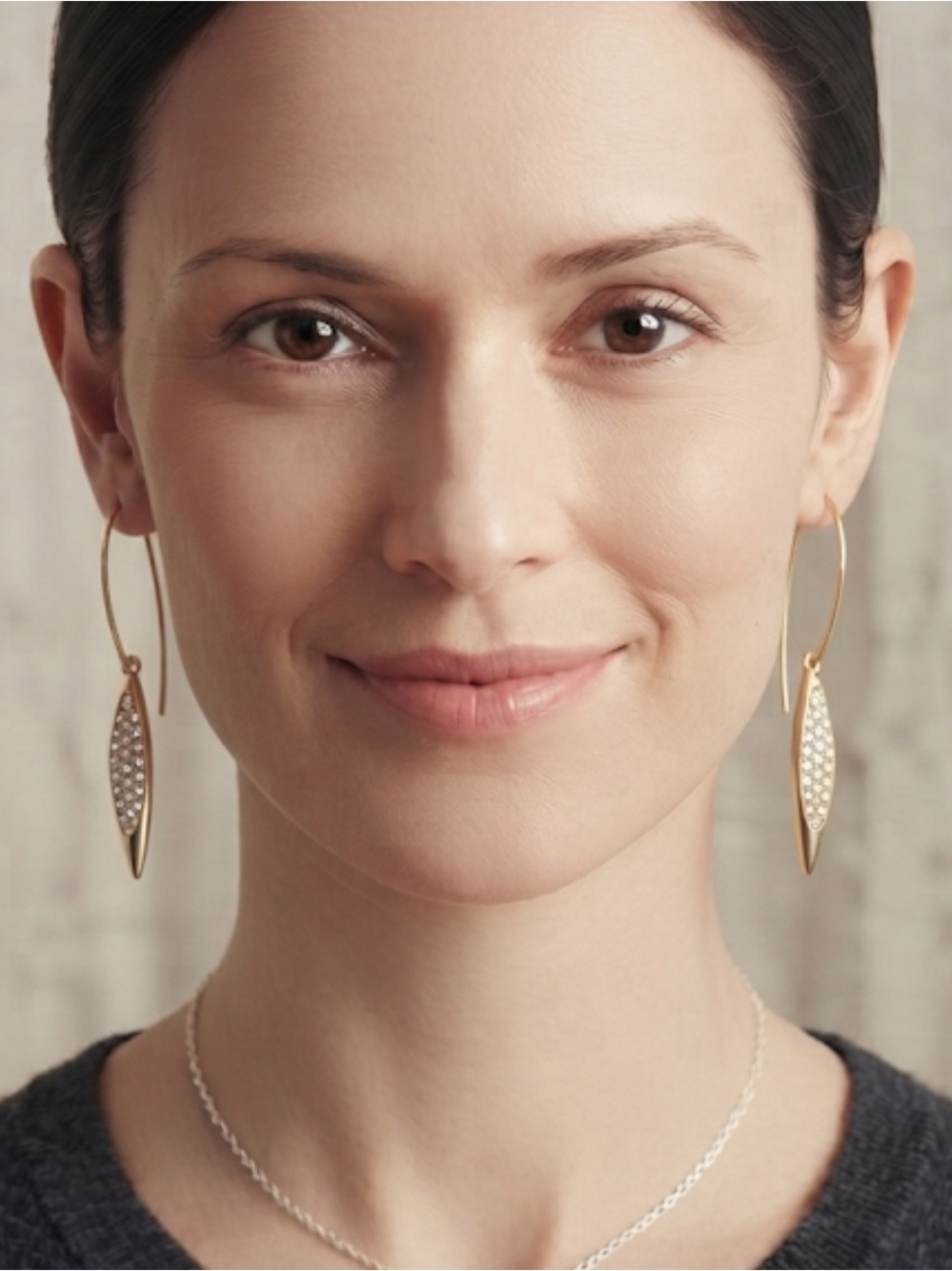 Gold-Tone Pave Crystal Drop Earrings - Women Jewelry